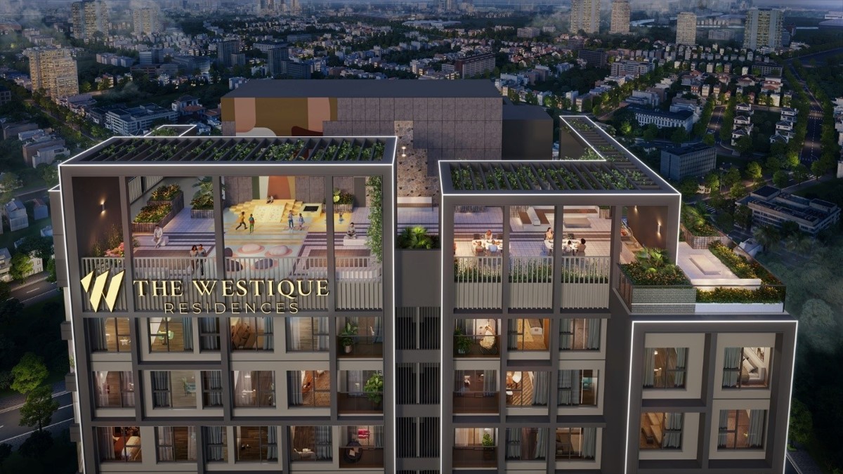 The Westique Residences – Nơi triết lý 'Tinh thần Boutique' được hiện thực hóa qua kiến trúc hiện đại, sang trọng, và sự cân bằng hoàn hảo giữa tính thẩm mỹ và trải nghiệm sống thực. Ảnh phối cảnh dự án.