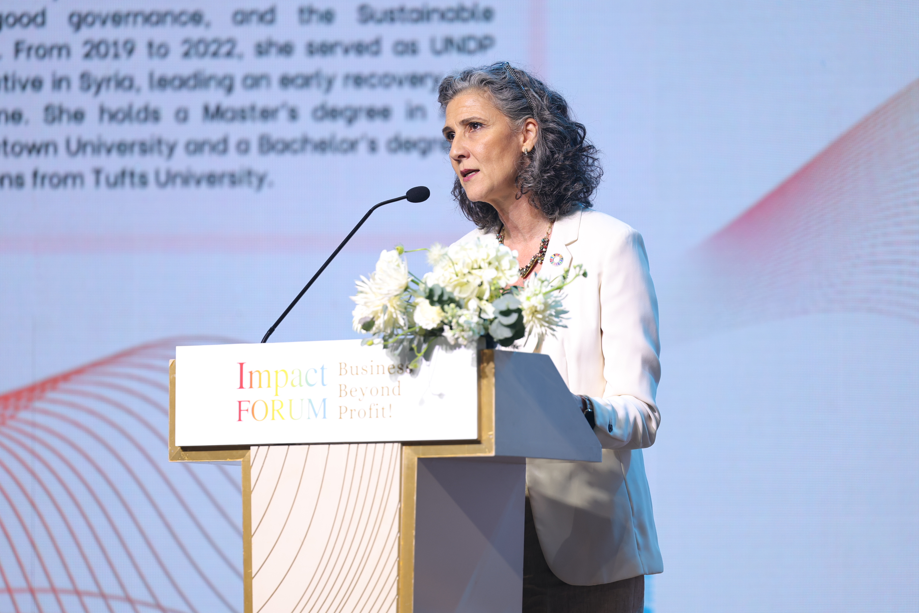 Đại diện Thường trú UNDP tại Việt Nam, bà Ramla Khalidi.&nbsp;Ảnh: UNDP