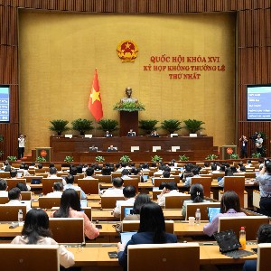 Quốc hội biểu quyết thông qua Luật Phổ biến, giáo dục pháp luật (sửa đổi). Ảnh: Cổng Thông tin điện tử Quốc hội.