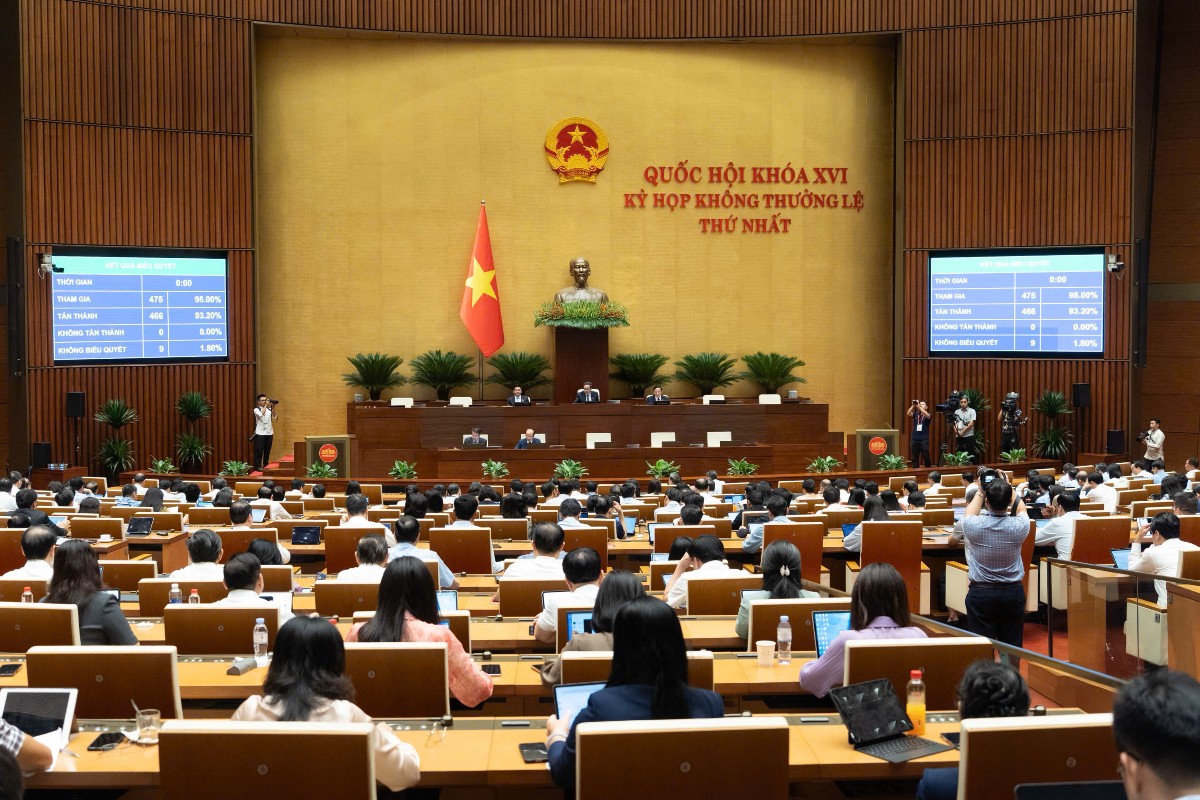 Quốc hội biểu quyết thông qua Luật Phổ biến, giáo dục pháp luật (sửa đổi). Ảnh: Cổng Thông tin điện tử Quốc hội.