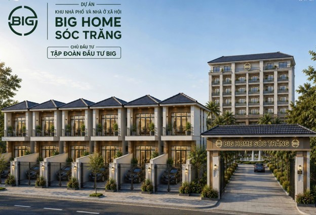 Dự án khu nhà phố và nhà cho thuê BIG triển khai tại Sóc Trăng trên quỹ đất đã mua. Nguồn: BIG.