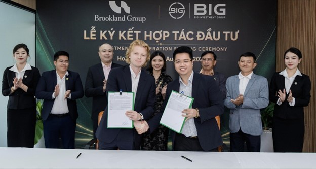 Lễ ký kết hợp tác đầu tư giữa quỹ Brooklands và BIG vào đầu tháng 08 năm 2026. Nguồn: BIG.
