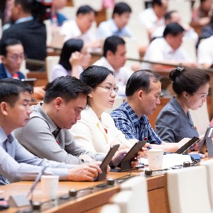 Các đại biểu Quốc hội tham dự phiên thảo luận về Bộ luật Hình sự (sửa đổi). Ảnh: Cổng thông tin điện tử Quốc hội.