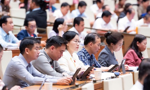 Các đại biểu Quốc hội tham dự phiên thảo luận về Bộ luật Hình sự (sửa đổi). Ảnh: Cổng thông tin điện tử Quốc hội.