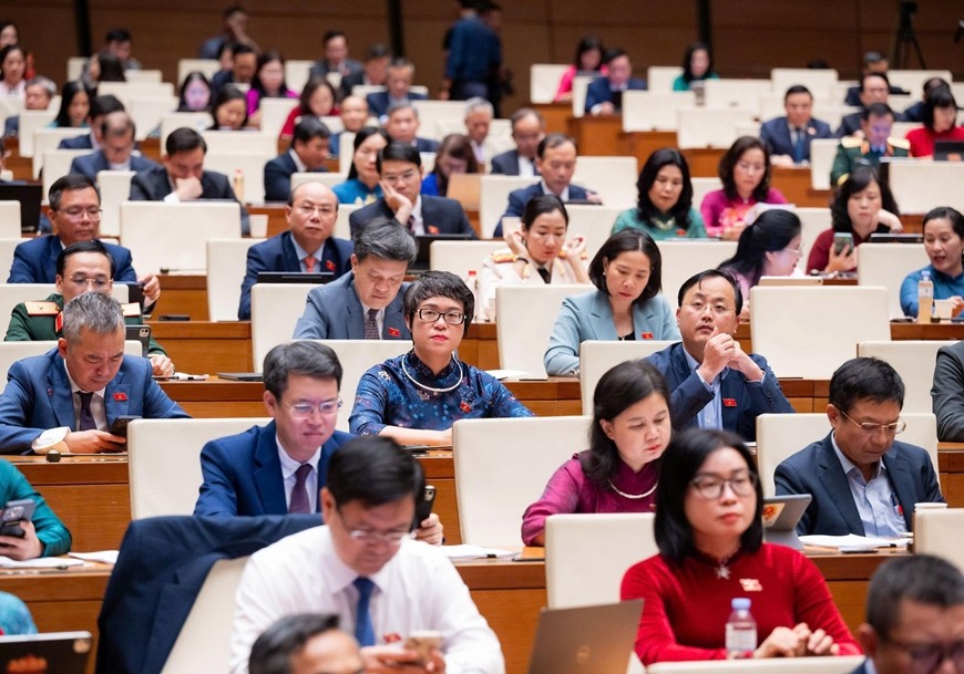 Đại biểu Quốc hội tham dự phiên họp. Ảnh: Quốc hội.