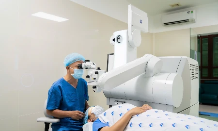 Công nghệ có thể giúp mở rộng tiếp cận dịch vụ nhãn khoa trên cả nước. Ảnh: Bệnh viện Mắt TP.HCM