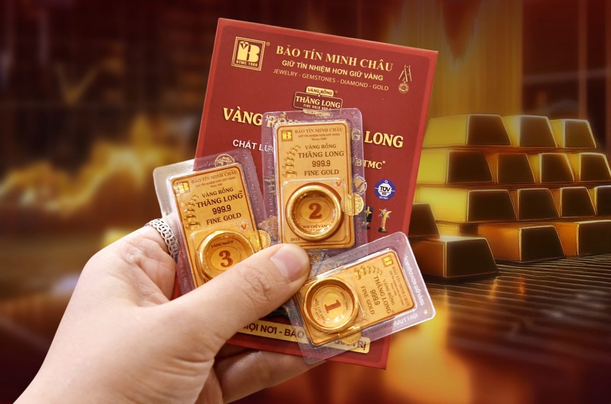 Giá vàng nhẫn bật tăng tới 8,5 triệu đồng/lượng trong 4 phiên. Ảnh: Bảo Tín Minh Châu