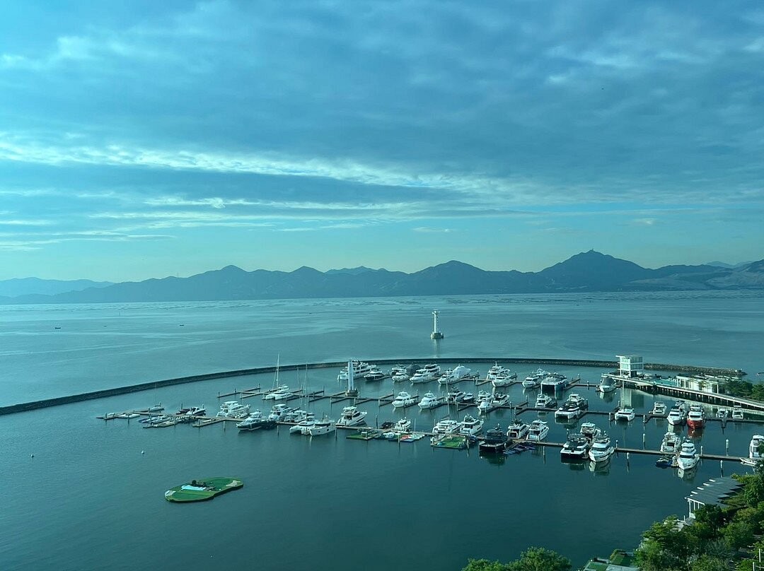 Khu vực đậu thuyền của khách sạn Hilton Shenzhen Shekou Nanhai, Trung Quốc. Ảnh: Tripadvisor