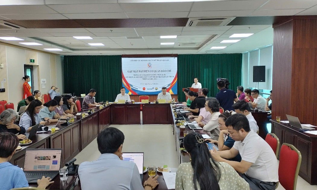 Liên hiệp các Hội Khoa học và Kỹ thuật Việt Nam họp công bố thông tin chính thức về Đại hội đại biểu toàn quốc lần thứ IX, nhiệm kỳ 2026- 2031. Ảnh: Nhĩ Anh
