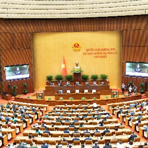 Có 473/476 đại biểu Quốc hội tham gia biểu quyết tán thành, chiếm 94,6% (Ảnh: Quốc hội)