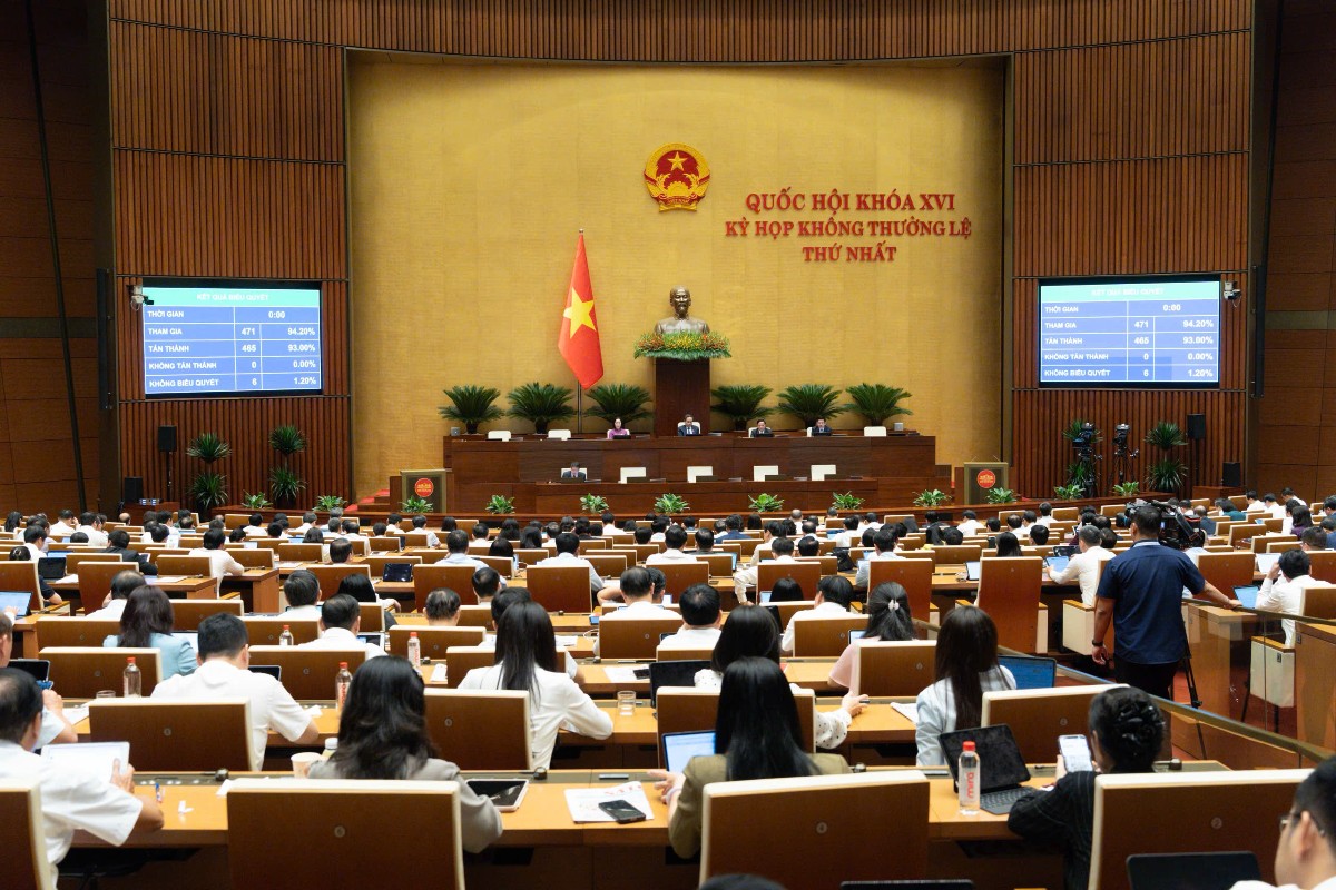 Toàn cảnh Phiên họp. Ảnh: Cổng thông tin điện tử Quốc hội.