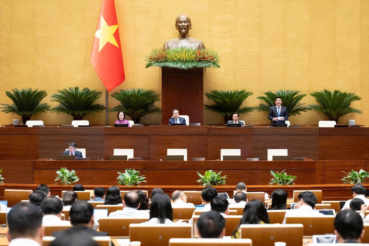 Toàn cảnh phiên làm việc. Ảnh: Cổng thông tin điện tử Quốc hội.