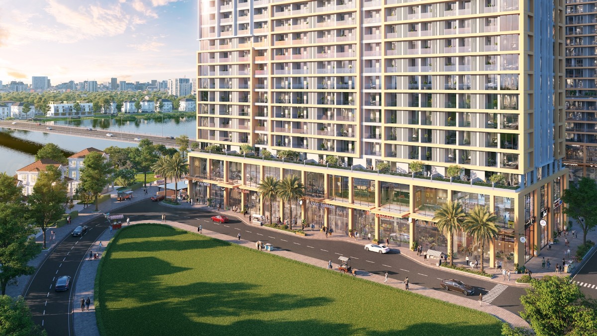 Sở hữu chiều cao ấn tượng 7m cùng hệ kính ốp lớn, shophouse khối đế tại Spana Tower, Cora Tower và S-Light Tower tối ưu cho đa dạng mô hình kinh doanh. Ảnh minh hoạ: Sun Property.