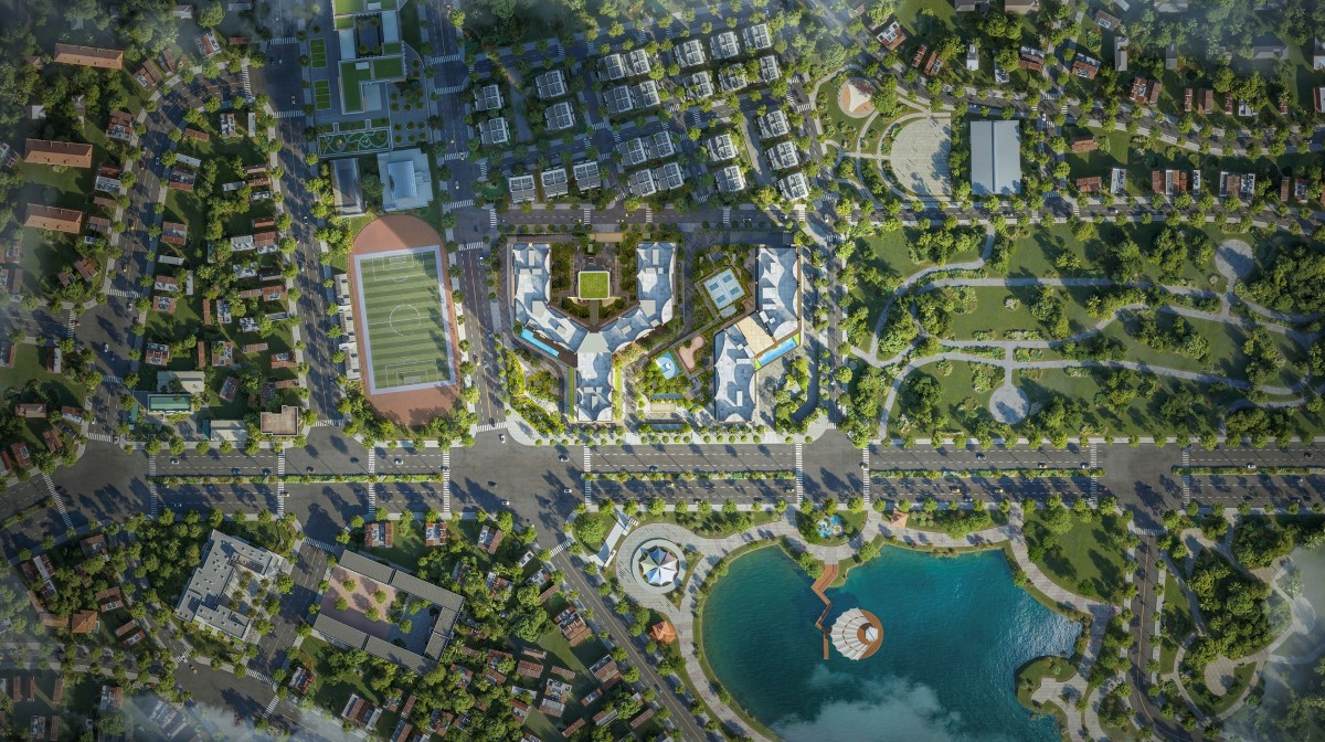 Tòa tháp M1 của The Magnolia phát triển theo mặt cắt chữ Y giúp mỗi cánh tòa nhà có thêm hai cạnh áp mặt cảnh quan. Nguồn: MIK Group.