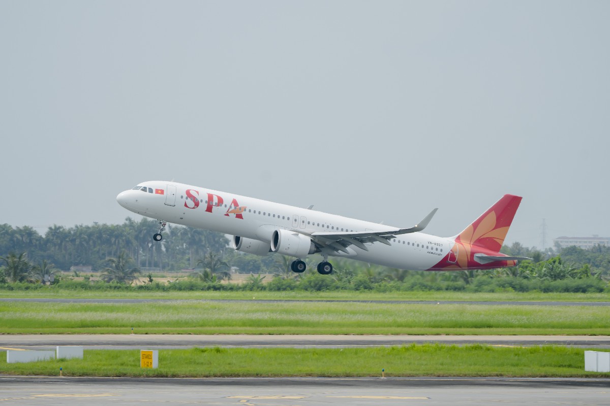 Máy bay Airbus A321 thuộc đội bay của SPA. Ảnh: SPA.