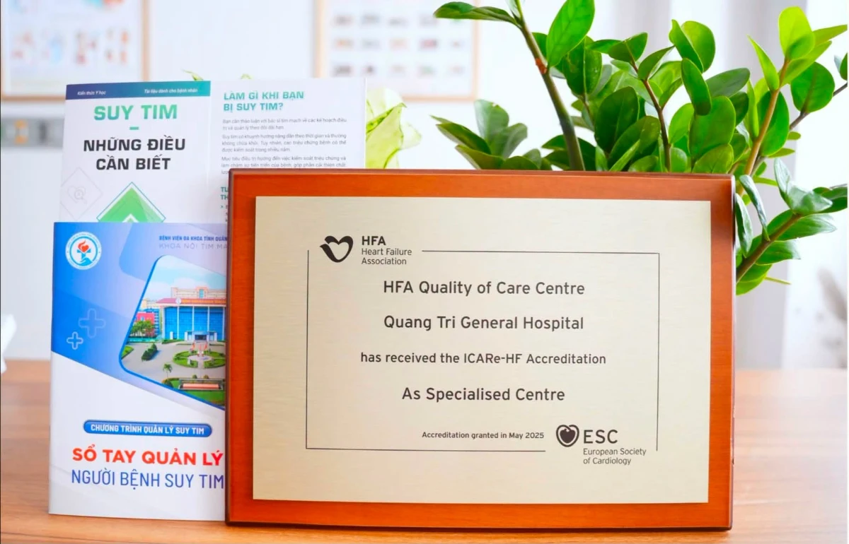 Khoa Nội Tim mạch nhận chứng nhận quốc tế uy tín. Ảnh: Bệnh viện Đa khoa tỉnh Quảng Trị