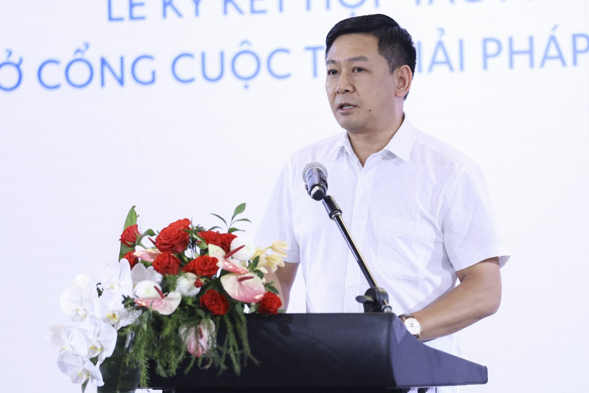 Ông Vũ Đình Nam, Phó Cục trưởng Cục Môi trường, Bộ Nông nghiệp và Môi trường, phát biểu tại sự kiện. Ảnh: Unilever Việt Nam
