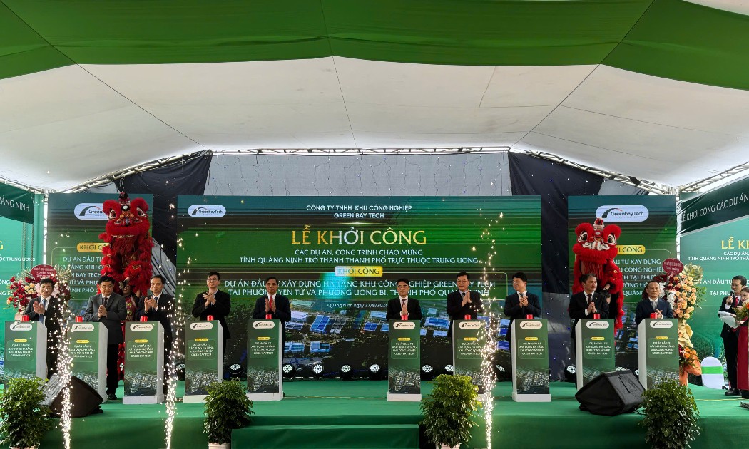 Lễ khởi công Dự án Đầu tư xây dựng hạ tầng Khu công nghiệp (KCN) Green Bay Tech tại Quảng Ninh. Ảnh: BTC.