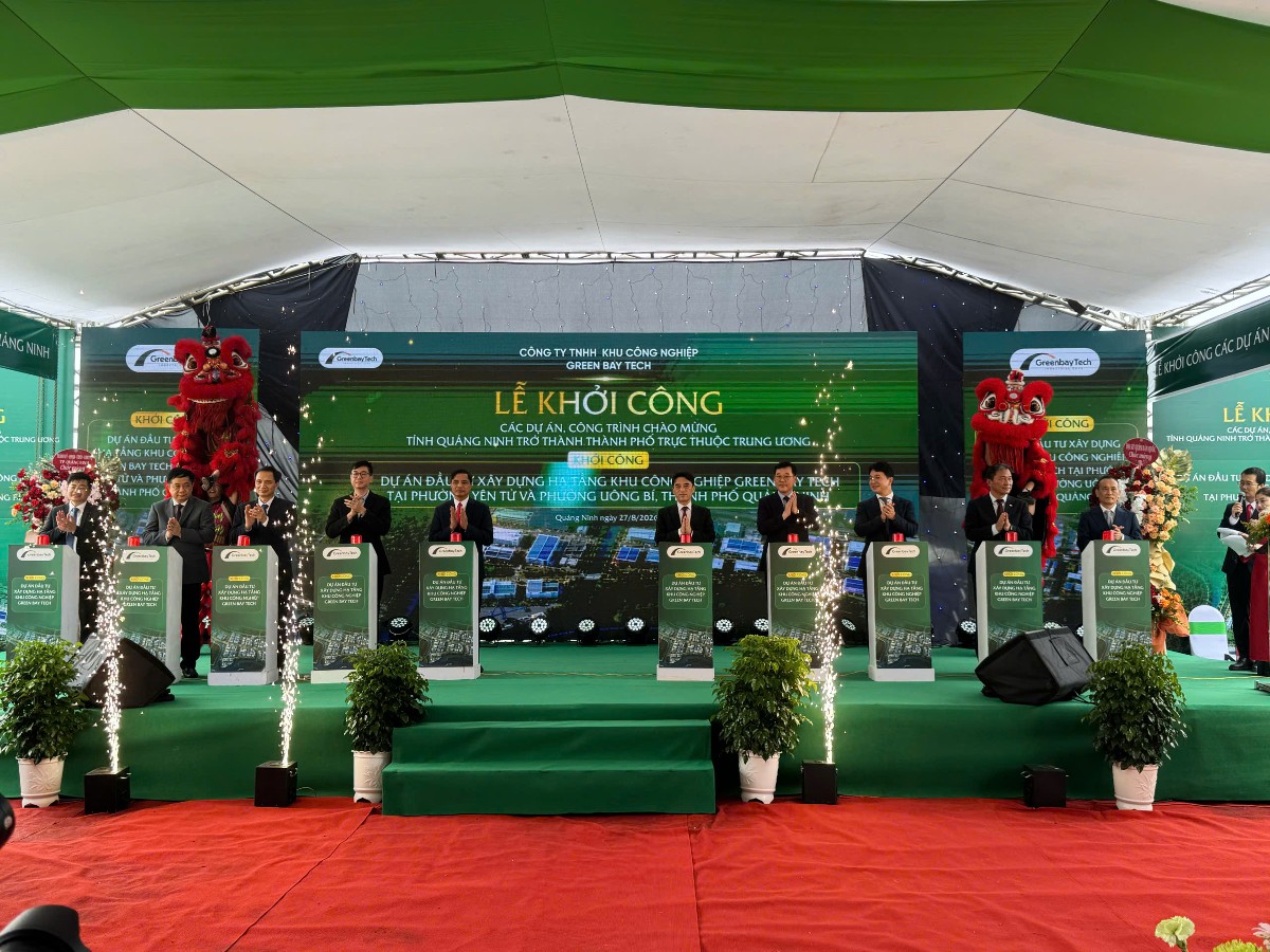 Lễ khởi công Dự án Đầu tư xây dựng hạ tầng Khu công nghiệp (KCN) Green Bay Tech tại Quảng Ninh. Ảnh: BTC.