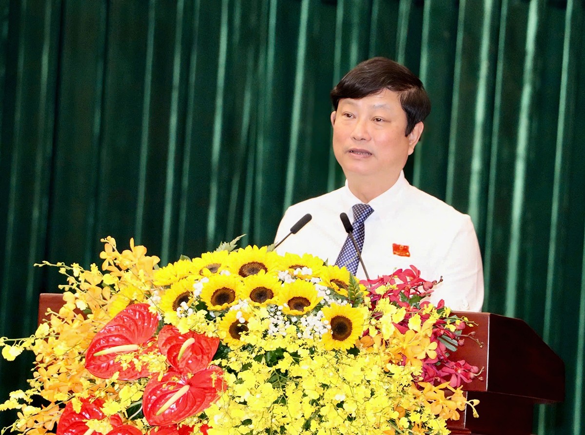 Chủ tịch HĐND TP. Hồ Chí Minh Võ Văn Minh phát biểu tại Kỳ họp - Ảnh: Cổng thông tin điện tử TP. Hồ Chí Minh.