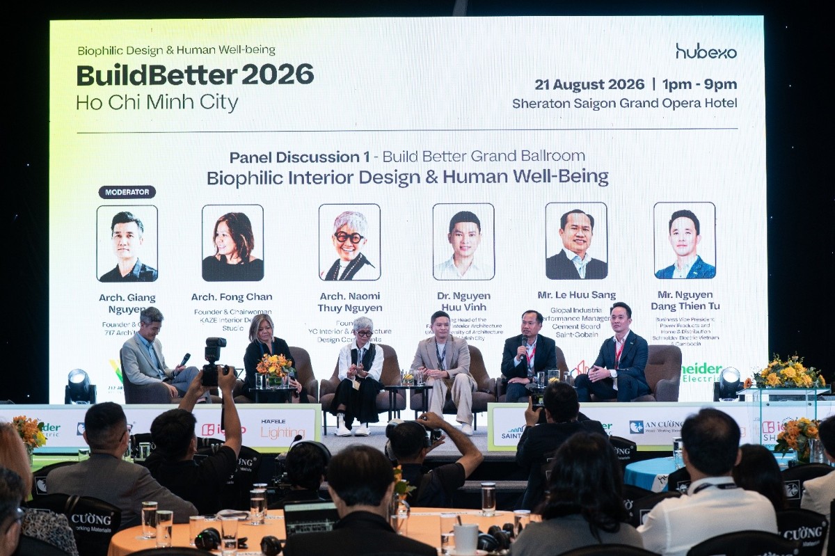 Sự kiện Build Better 2026 thu hút nhiều kiến trúc sư, nhà thiết kế, chuyên gia xây dựng hàng đầu tham gia và thảo luận.