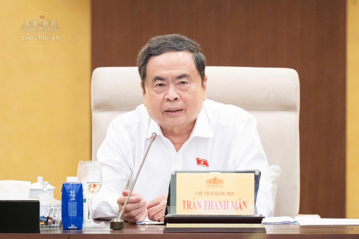 Chủ tịch Quốc hội Trần Thanh Mẫn chủ trì Phiên họp. Ảnh:quochoi.vn.