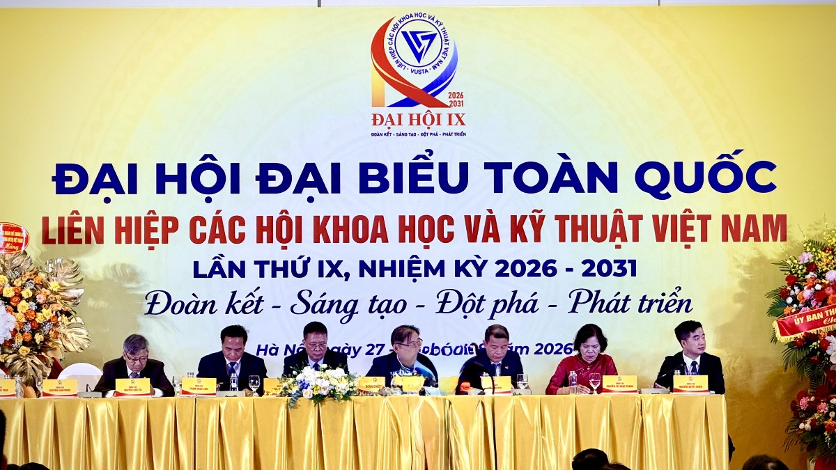 Liên hiệp các Hội Khoa học và Kỹ thuật Việt Nam (Liên hiệp Hội Việt Nam) tổ chức Đại hội đại biểu toàn quốc lần thứ IX, nhiệm kỳ 2026 - 2031. Ảnh: Lý Hà