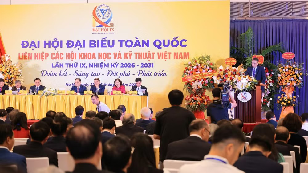 Đại hội đại biểu toàn quốc Liên hiệp các Hội Khoa học và Kỹ thuật Việt Nam lần thứ IX. Ảnh: Liên hiệp Hội