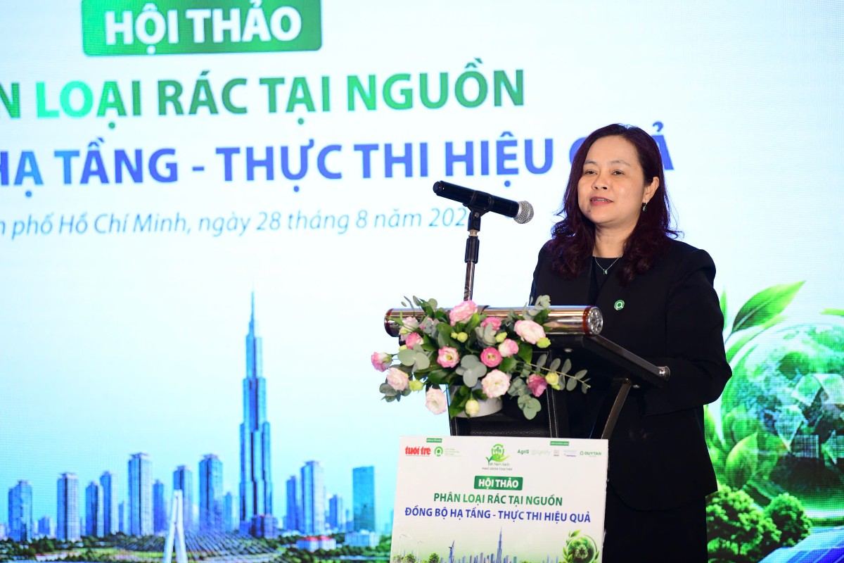 Bà Nguyễn Thanh Giang, đại diện Ban Cố vấn Liên Minh Tái chế bao bì Việt Nam (PRO Việt Nam), Tổng giám đốc Tetra Pak Việt Nam - Ảnh: BTC.