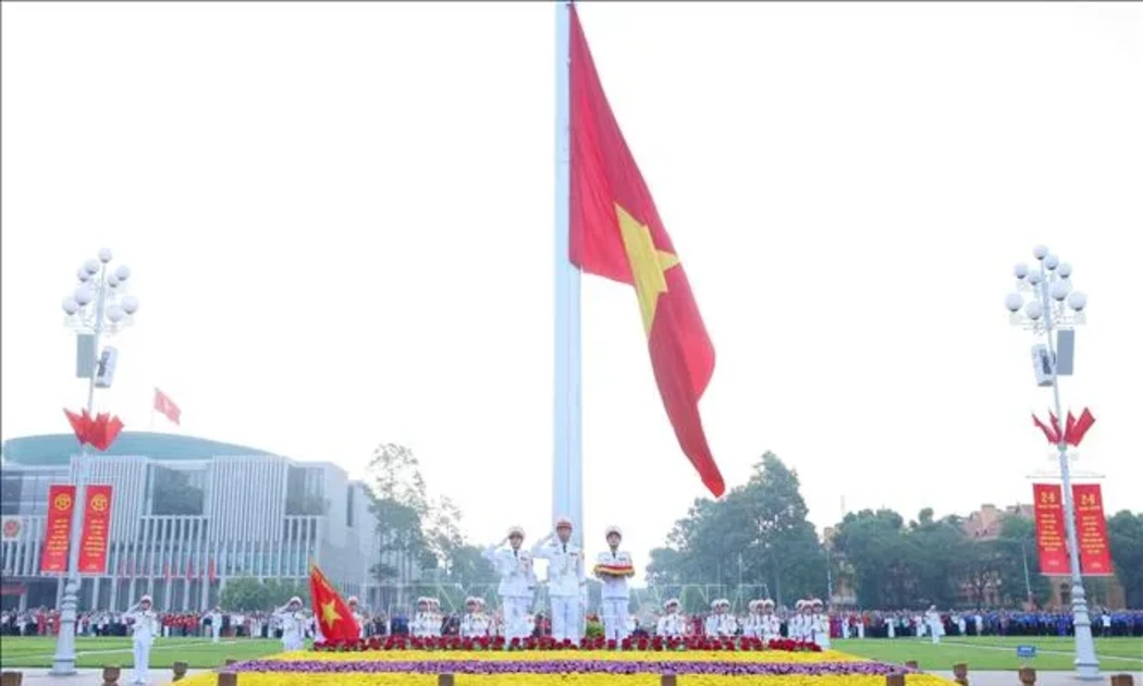 Lễ Thượng cờ mừng 81 năm Quốc khánh 2-9 tại Quảng trường Ba ĐÌnh (Hà Nội) ngày 2-9. Ảnh: TTXVN