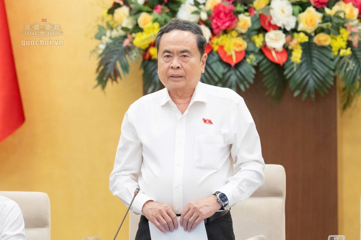 Chủ tịch Quốc hội Trần Thanh Mẫn phát biểu khai mạc Phiên họp. Ảnh: Cổng thông tin điện tử Quốc hội.