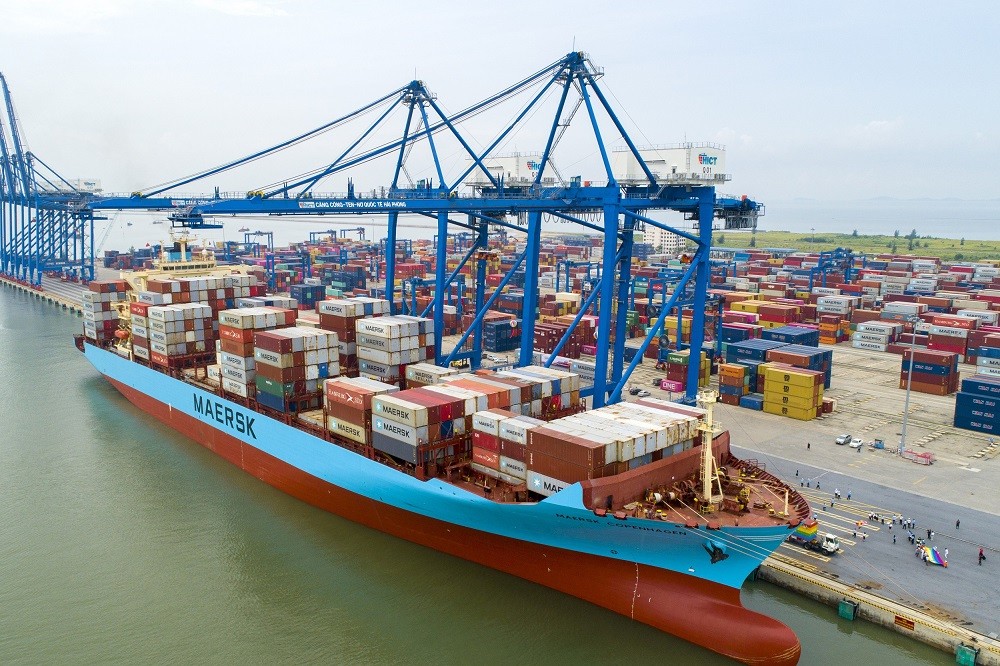 Sản lượng hàng hoá thông qua các cảng của Hải Phòng 8 tháng đạt hơn 134 triệu tấn, tăng 11,74% so với cùng kỳ. Ảnh: Cảng vụ Hải Phòng.