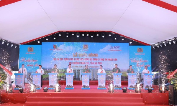Khởi công dự án nhà ở cho cán bộ, chiến sĩ Công an nhân dân tại Hà Tĩnh