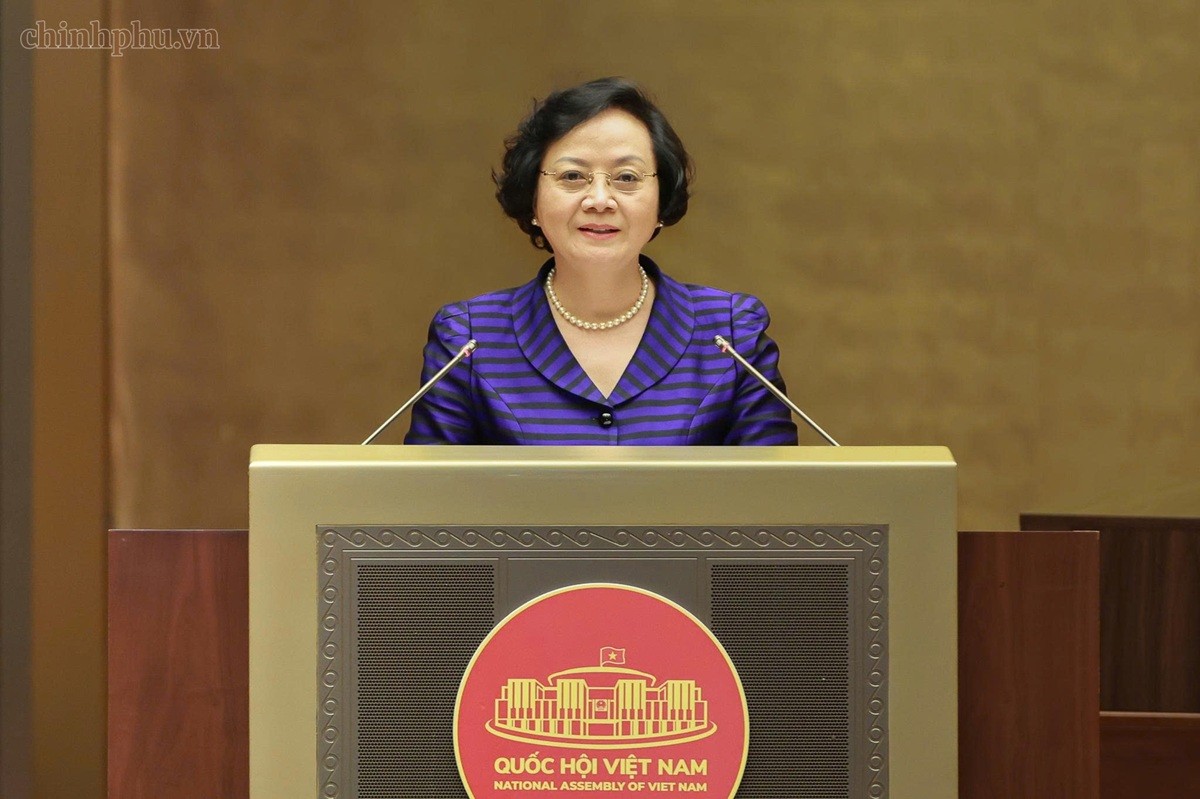 Phó Thủ tướng Chính phủ Phạm Thị Thanh Trà trình bày những nội dung cốt lõi của Nghị quyết số 26-NQ/TW tại hội nghị. Ảnh: Chinhphu.vn/Thu Giang