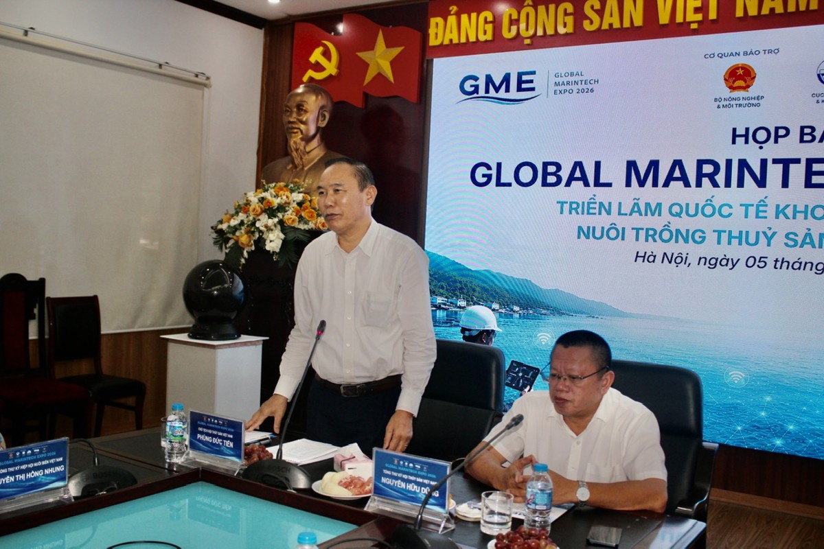 Ông Phùng Đức Tiến: "Việt Nam đang đẩy mạnh triển khai Đề án phát triển nuôi biển đến năm 2030". Ảnh: Chu Khôi.