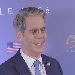 Bộ trưởng Bộ Tài chính Mỹ Scott Bessent phát biểu trước báo giới bên lề hội nghị G20 hôm 1/9 - Ảnh chụp màn hình.
