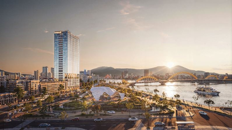 M Riverside Đà Nẵng mở ra tầm nhìn trực diện đến hầu hết các công trình mang tính biểu tượng của Đà Nẵng.