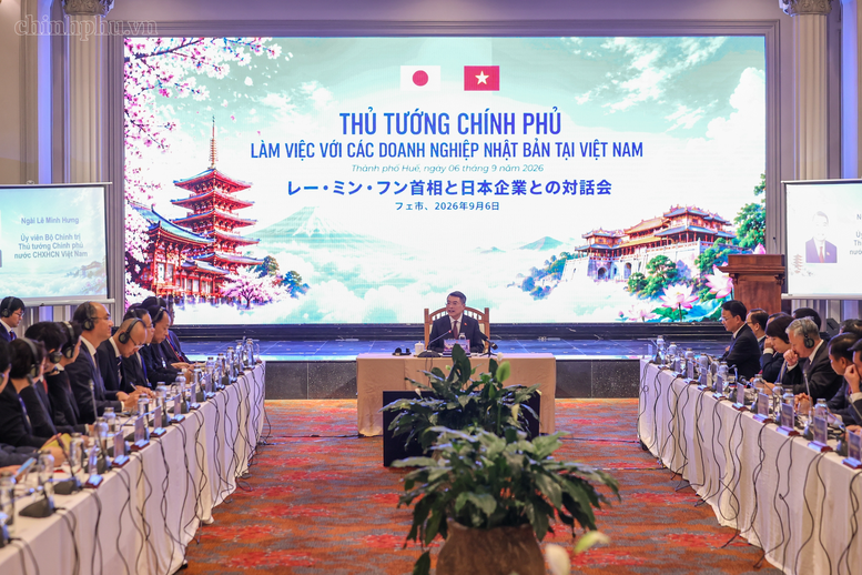 Thủ tướng chủ trì cuộc làm việc với các doanh nghiệp Nhật Bản sáng 6/9 - Ảnh: chinhphu.vn/Nhật Bắc