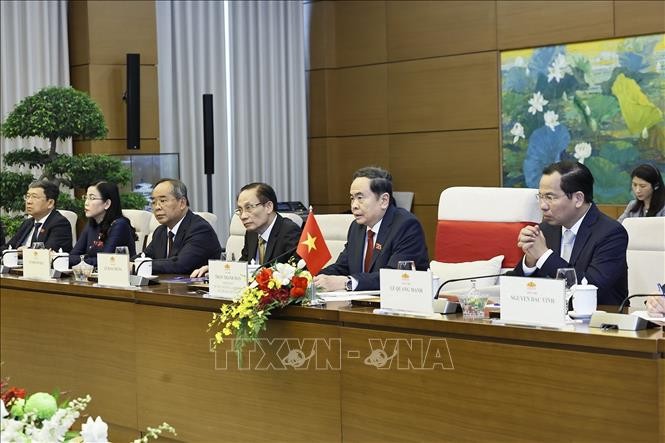 Chủ tịch Quốc hội Trần Thanh Mẫn phát biểu. Ảnh: Doãn Tấn - TTXVN