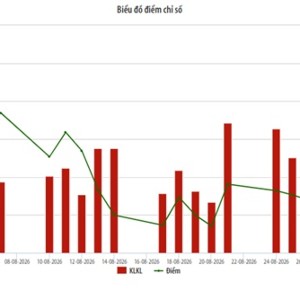 Biểu đồ điểm chỉ số HNX tháng 8/2026.