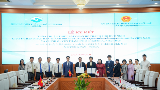 Hue, Shizuoka (Japan) strengthen ties in investment, tourism, and green tech