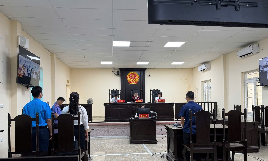 Quang cảnh phiên xét xử. Ảnh: Bảo hiểm xã hội Hà Nội.