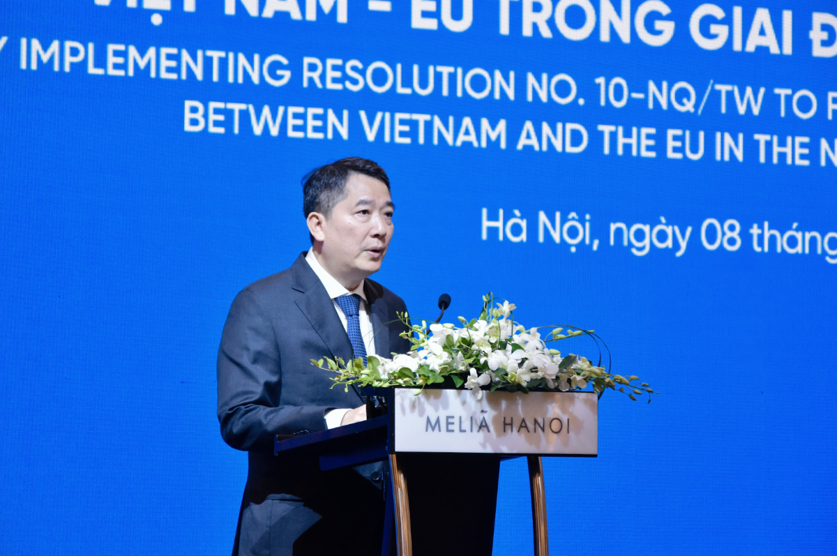 Thứ trưởng Bộ Tài chính Cao Anh Tuấn phát biểu tại sự kiện. Ảnh: Bộ Tài chính.
