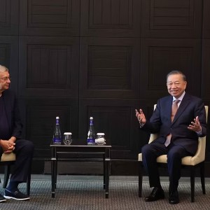 Tổng Bí thư, Chủ tịch nước Tô Lâm tiếp ông Vladimir Yevtushenkov, nhà sáng lập Công ty cổ phần Đại chúng AFK Sistema. Ảnh: Thống Nhất/TTXVN)