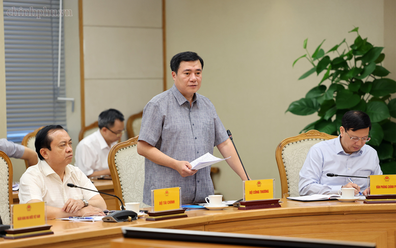 Đại diện Bộ Công Thương báo cáo tại cuộc họp - Ảnh: chinhphu.vn.