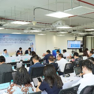 Cuộc họp tham vấn, lấy ý kiến về quy định việc phát hành trái phiếu đô thị, trái phiếu công trình tại VIFC-HCMC. Ảnh: VIFC-HCMC.