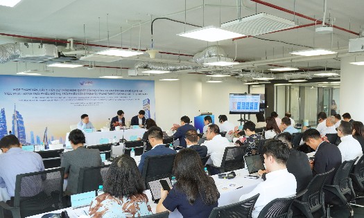 Cuộc họp tham vấn, lấy ý kiến về quy định việc phát hành trái phiếu đô thị, trái phiếu công trình tại VIFC-HCMC. Ảnh: VIFC-HCMC.
