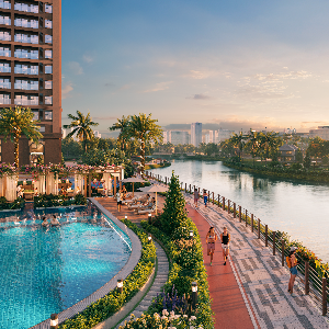Hệ tiện ích Urban Wellness bên sông tại Khải Hoàn Prime.