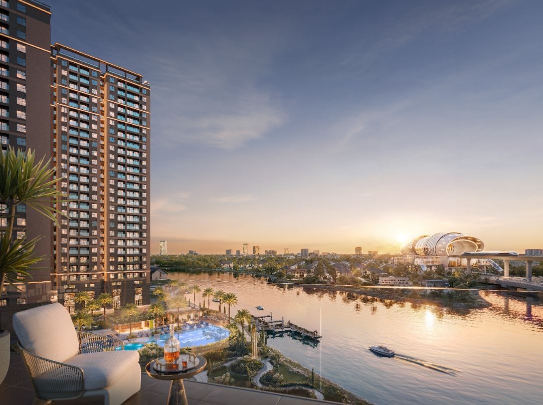 Khải Hoàn Prime nằm cách ga tuyến metro số 10 chỉ khoảng 300m cùng lợi thế bên sông tạo nên không gian sống khác biệt.