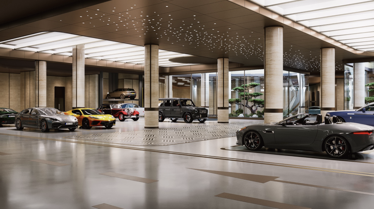 Super Car Stage là nơi trưng bày bộ sưu tập siêu xe của chủ nhân.